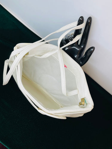 1980’s Ande' White Leather Purse